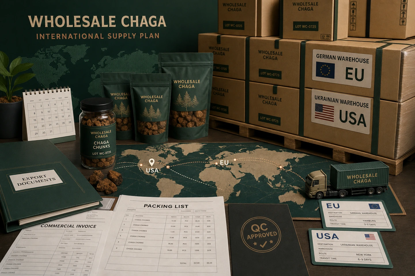 International Supply Planning for a Chaga Catalog - professional Chaga wholesale visual